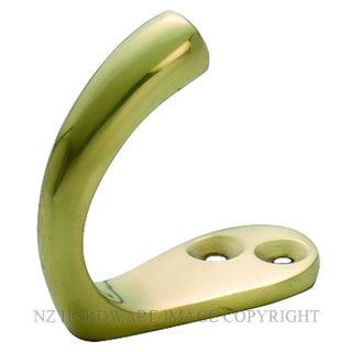 TRADCO 3924 PB SINGLE ROBE HOOK POLISHED BRASS