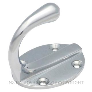 TRADCO 3938 CP SINGLE ROBE HOOK CHROME PLATE