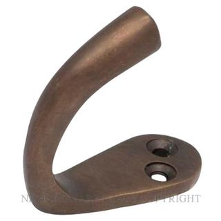 TRADCO 3935 AB SINGLE ROBE HOOK ANTIQUE BRASS