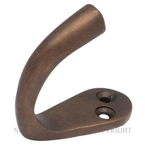 TRADCO 3935 AB SINGLE ROBE HOOK ANTIQUE BRASS