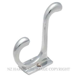 TRADCO 4032 CP RETRO HAT & COAT HOOK CHROME PLATE