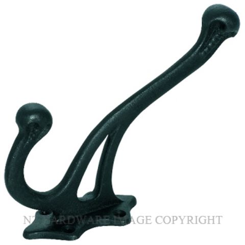 TRADCO 3943 BLK HAT & COAT HOOK MATT BLACK