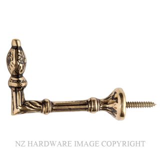 TRADCO 4646 PB CURTAIN TIE BACK HOOK 70MM POLISHED BRASS