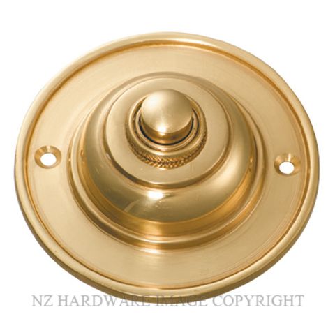 TRADCO 5500 PB BELL PUSH 75MM POLISHED BRASS