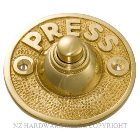 TRADCO 5503 PB BELL PUSH PRESS 63MM POLISHED BRASS