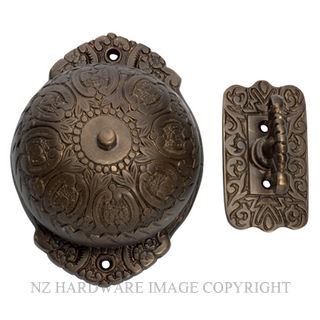 TRADCO 5507 AB TURN BELL FANCY ANTIQUE BRASS
