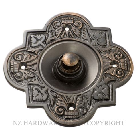 TRADCO 5512 AC BELL PUSH 100 X 100MM ANTIQUE COPPER