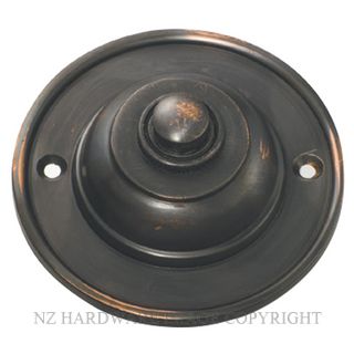 TRADCO 5510 AC BELL PUSH 75MM ANTIQUE COPPER