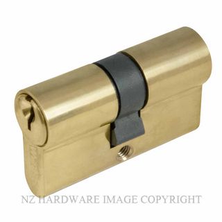 WINDSOR 1121 PB 60MM EURO DOUBLE CYLINDER - KEY/KEY POLISHED BRASS