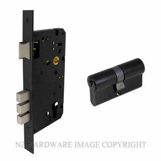 WINDSOR WB1143 EURO LOCK INC DOUBLE KEY CYL MATT BLACK