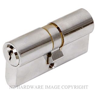 WINDSOR 1147 SC 70MM 5 PIN EURO DOUBLE CYLINDER KEY/KEY SATIN CHROME