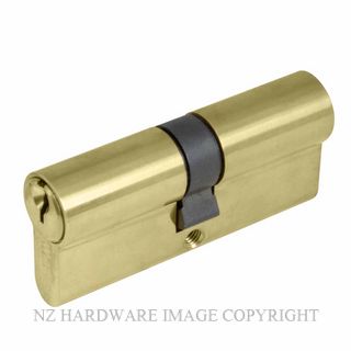WINDSOR 1147 PB 70MM 5 PIN EURO DOUBLE CYLINDER KEY/KEY POLISHED BRASS