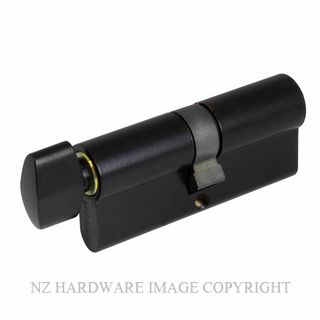 WINDSOR 1148 BLK 70MM 5 PIN EURO CYLINDER KEY/SNIB MATT BLACK