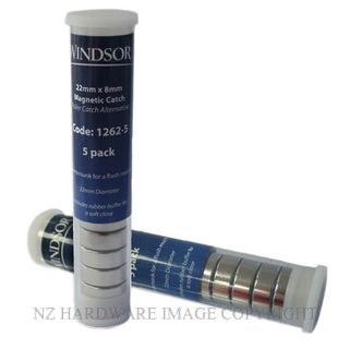 WINDSOR 1180-5 5 PACK DOOR MAGNET 25DIA X 7MM CHROME PLATE