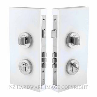 WINDSOR 1183 SC DOUBLE TURN LOCK ROUND 60MM SATIN CHROME