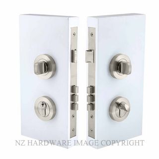 WINDSOR 1183 BN DOUBLE TURN LOCK ROUND 60MM BRUSHED NICKEL