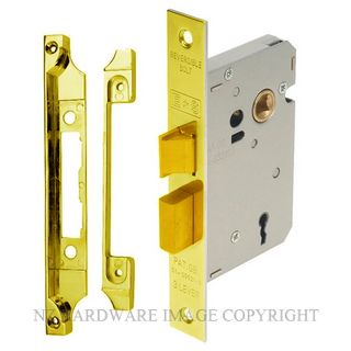 WINDSOR 1168 PB LK KIT 3 LEVER REBATED (1107 + 1109) POLISHED BRASS