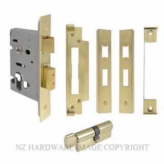WINDSOR 1169 PB LK KIT EURO REBATED (1114+1105+1148) POLISHED BRASS