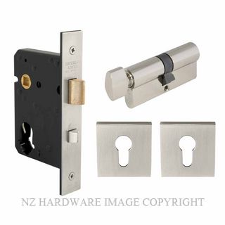 WINDSOR 1217 BN HEAVY DUTY NIGHT LATCH/LOCK - SQUARE BRUSHED NICKEL
