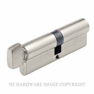 WINDSOR 1225 BN 90MM EURO CYLINDER - KEY/TURN BRUSHED NICKEL