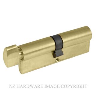 WINDSOR 1225 PB 90MM EURO CYLINDER - KEY/TURN POLISHED BRASS