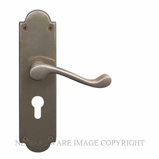 WINDSOR 3008-E48 NB VICTORIAN LEVER LOCK - EURO 48MM NATURAL BRONZE