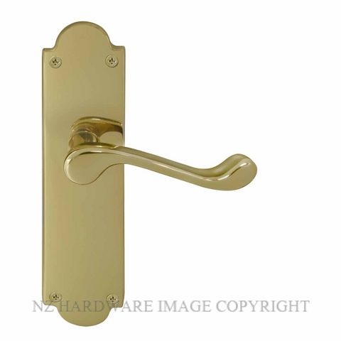 WINDSOR 3007-3008 VICTORIAN LEVER HANDLES POLISHED BRASS