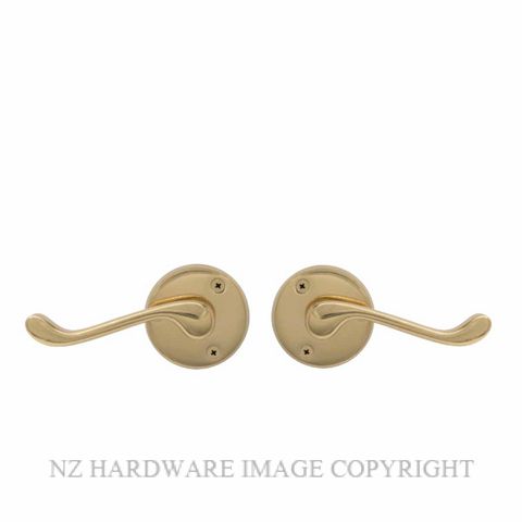 WINDSOR 3009-3022 PB YORK LEVER ON ROSE POLISHED BRASS