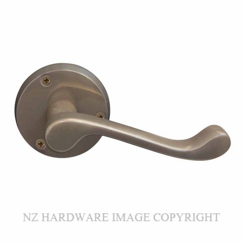 WINDSOR 3009 NB VICTORIAN LEVER LATCH ROUND ROSE NATURAL BRONZE