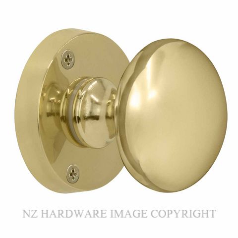 WINDSOR 3010-3011 VICTORIAN KNOB ON ROSE POLISHED BRASS