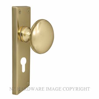 WINDSOR 3002-E48 PB VICTORIAN KNOB LOCK - EURO 48MM POLISHED BRASS