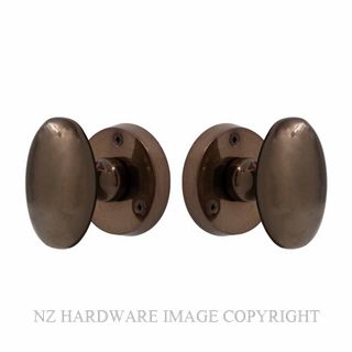 WINDSOR 5071 AB KNOB LATCH OVAL HANDLES ANTIQUE BRONZE