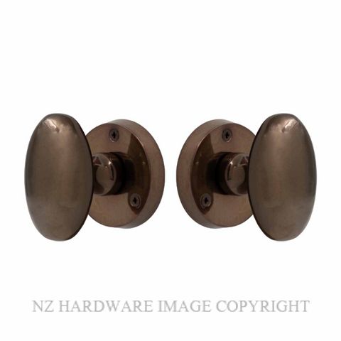 WINDSOR 5071-5072 OVAL KNOB ON ROSE ANTIQUE BRONZE