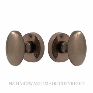 WINDSOR 5071 NB KNOB LATCH OVAL HANDLES NATURAL BRONZE