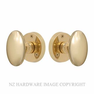 WINDSOR 5071 PB KNOB LATCH OVAL HANDLES POLISHED BRASS