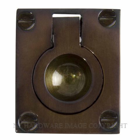 WINDSOR 5154 AB FLUSH RING 50 X 37MM ANTIQUE BRONZE