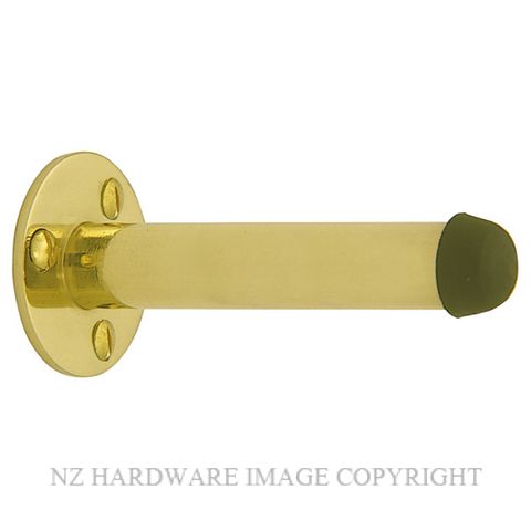 WINDSOR 5186 PB 87MM PIPE DOORSTOP SKIRTING FIX POLISHED BRASS