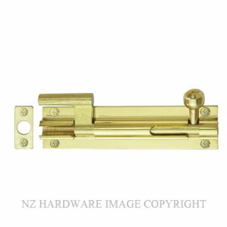 WINDSOR 5213 PB 100MM BARREL BOLT - NECKED POLISHED BRASS