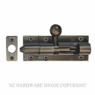 WINDSOR 5207 AB 50MM BARREL BOLT - STRAIGHT ANTIQUE BRONZE