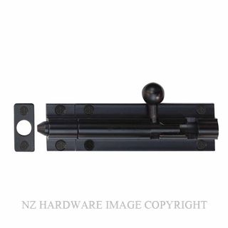 WINDSOR 5208 BLK 75MM BARREL BOLT - STRAIGHT MATT BLACK