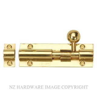 WINDSOR 5208 PB 75MM BARREL BOLT - STRAIGHT POLISHED BRASS