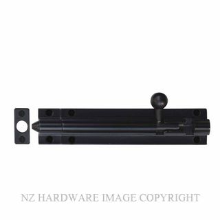 WINDSOR 5209 BLK 100MM BARREL BOLT - STRAIGHT MATT BLACK