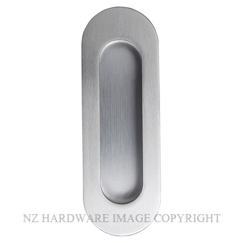 WINDSOR 5241 SS OVAL CONCEALED FIX FLUSHPULL 120X40MM STAINLESS STEEL