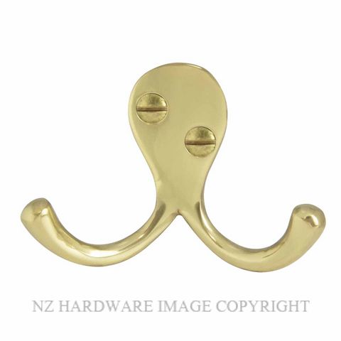 WINDSOR 5236 PB DOUBLE ROBE HOOK POLISHED BRASS