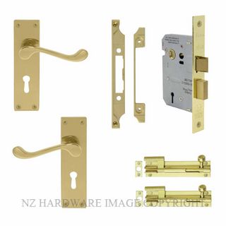 WINDSOR 7062 PB FRENCH D/KIT(7005+1107+1109+2X 5213) POLISHED BRASS