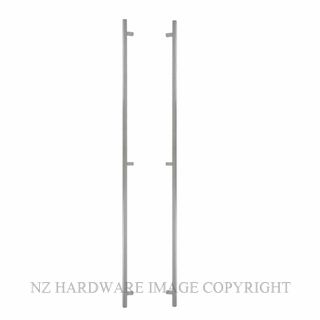 WINDSOR 7097 SS 1800MM PULL HANDLE 25MM SQ. STAINLESS STEEL 304