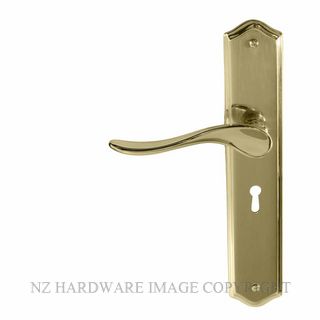 WINDSOR 8169L PB HAVEN TRADITIONAL LONGPLATE STD KEYHOLE POLISHED BRASS