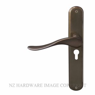 WINDSOR 8168 E48 AB HAVEN OVAL LONGPLATE E48 KEYHOLE ANTIQUE BRONZE