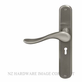 WINDSOR 8168L BN HAVEN OVAL LONGPLATE STD KEYHOLE BRUSHED NICKEL