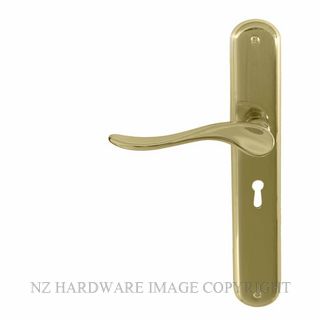 WINDSOR 8168L PB HAVEN OVAL LONGPLATE STD KEYHOLE POLISHED BRASS